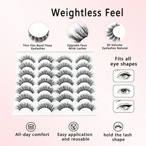 Wholesale Full Strip <b>Eyelashes</b> Kit Private Label Diy Segment Lashes Cluster High Quality Eye Lashes Vendor - Product Image 2