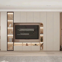 Meuble TV haut de gamme Meitian, fabriqué en Chine, meuble TV, console avec tiroirs, éclairage LED, meubles de chambre à coucher