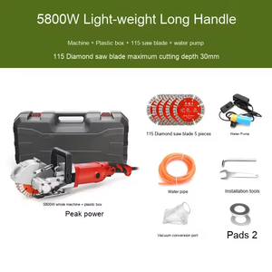 Portable <strong>Electric</strong> Wall <strong>Grooving</strong> <strong>Machine</strong> High Power Concrete Wall Pavement Cutting Tool CE - Product Image 6