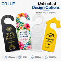 Étiquettes personnalisables en PVC vierge haute densité pour portes, impression offset CMYK professionnelle, code QR, résistantes à la déchirure, lavables, pour hôtels