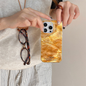 Funda de Lujo con Textura de Lámina de Estaño Glaciar de Doble Capa para iPhone 17ProMax 16 15 14 13 (Modelo para Parejas) - Product Image 3