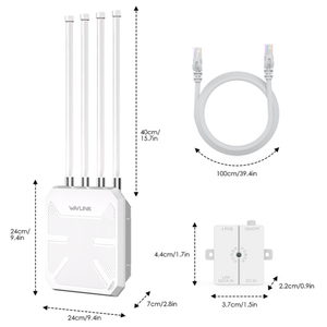 Routeur WiFi 7 double bande Wavlink BE5100 avec portée de 1 km, prise en charge WEP, 8 ports LAN, 4 antennes externes - Product Image 4