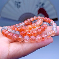 Pulsera de Plata 925 con Tres Círculos de Piedra Solar Natural de Arusha y Beryl, Joyería de Cristal de Alta Calidad para Mujer, Cristal de Moda