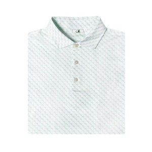 Camisas de hombre de nuevo diseño con estampado por sublimación, camisa polo de golf de alto rendimiento para hombre con estampado completo del contorno del estado de Florida en verde menta - Product Image 5
