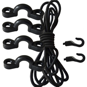 Cordon élastique en nylon de 5 mm avec crochets en C pour le rangement des kayaks et l'utilisation en extérieur - Product Image 1