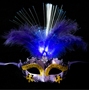 Costume drôle masque de Cosplay masque de mascarade de carnaval vénitien Mardi Gras masque de fête de plumes pour décor de noël d'approvisionnement de vacances de fête - Product Image 5