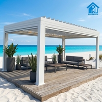 Pergola bioclimatique motorisée en aluminium Sweet Home, revêtement poudré, montage facile, toit à lamelles imperméable, patio, jardin
