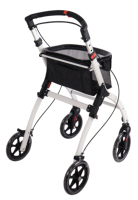 Chariot de promenade pour intérieur Quatre 8-inch PVC avec assiettes de service Blanc Marche food truck