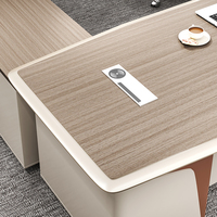 Vente en gros de bureau de direction en L moderne Bureau de poste de travail en bois Bureau de bureau de directeur général Table de meubles