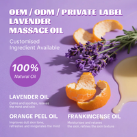 Huile de massage à la lavande végétale OEM/ODM, huiles naturelles, nutrition profonde, riches en antioxydants, qualité cosmétique, légère