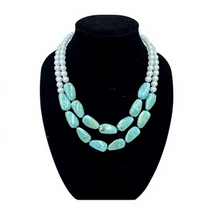 Collar de Resina con Diseño Geométrico, Nuevo Collar con Colgante de Resina Azul, Joyería de Moda para Fiestas, Regalos de Boda - Product Image 5