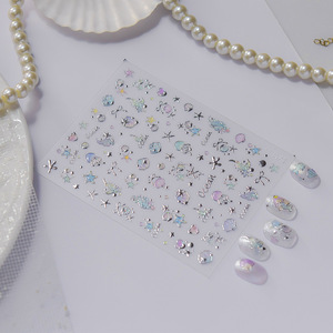 Autocollants 5D pour <span class=keywords><strong>ongles</strong></span> TSZS Cœur Étoile Lapin Nœud, Adhésifs Mignons Pailletés Texture Gelée Lapin Fleur pour <span class=keywords><strong>Ongles</strong></span> - Product Image 2