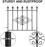 Valla de jardín decorativa para el hogar, Panel de Metal resistente al polvo, con borde plegable de hierro, para exteriores