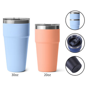 Stainless Steel Tumbler 20oz 30oz Insulated Travel Mug For Coffee Water On The Go - Product Image 2