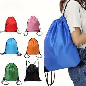 Bolsa con Cordón de Poliéster 420D, Bolsa de Cuerda con Bolsillo de Nailon Oxford, Bolsa de Gimnasio, Mochila de Almacenamiento - Product Image 4