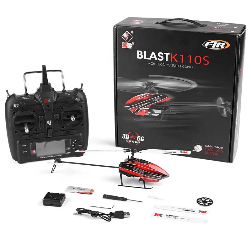 Wltoys xk hobby k110s 2.4g elettrico single blade flybarless 6ch 3d 6g axis gyro brushless motor telecomando rc elicottero giocattolo