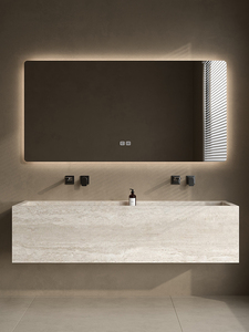 <span class=keywords><strong>Mobile</strong></span> da <span class=keywords><strong>Bagno</strong></span> in Travertino <span class=keywords><strong>con</strong></span> <span class=keywords><strong>Lavabo</strong></span> Integrato Senza Giunture Personalizzabile <span class=keywords><strong>con</strong></span> Lavandini Singoli o Doppi per <span class=keywords><strong>Bagno</strong></span> Minimalista Moderno - Product Image 2