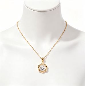 Joyería de Moda a Precios Accesibles, Collar de Acero Inoxidable con Colgante de Corazón de Oro, Plata y Circonio para <span class=keywords><strong>4</strong></span> Mejores Amigas, TGXL12638 - Product Image 3