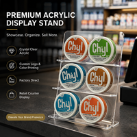 Présentoir de Comptoir en Acrylique Transparent Personnalisé pour Snus et Sachets de Nicotine – Présentoir de Vente au Détail en Acrylique pour Magasin de Tabac