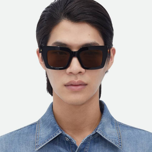 Bottega BV Oversized Square Sunglasses Thick Acetate Frame UV Protection Fashion Eyewear for Men Women Veneta - Product Image 4