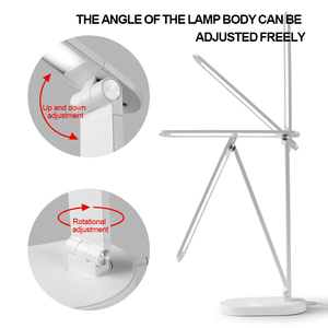 Lámpara de Escritorio LED de Aleación de Aluminio Ajustable, Control Táctil, Cuidado de la Vista, 3000K, Blanco Cálido, Diseño Minimalista, Logotipo Personalizado, Lámpara de Mesa - Product Image 5