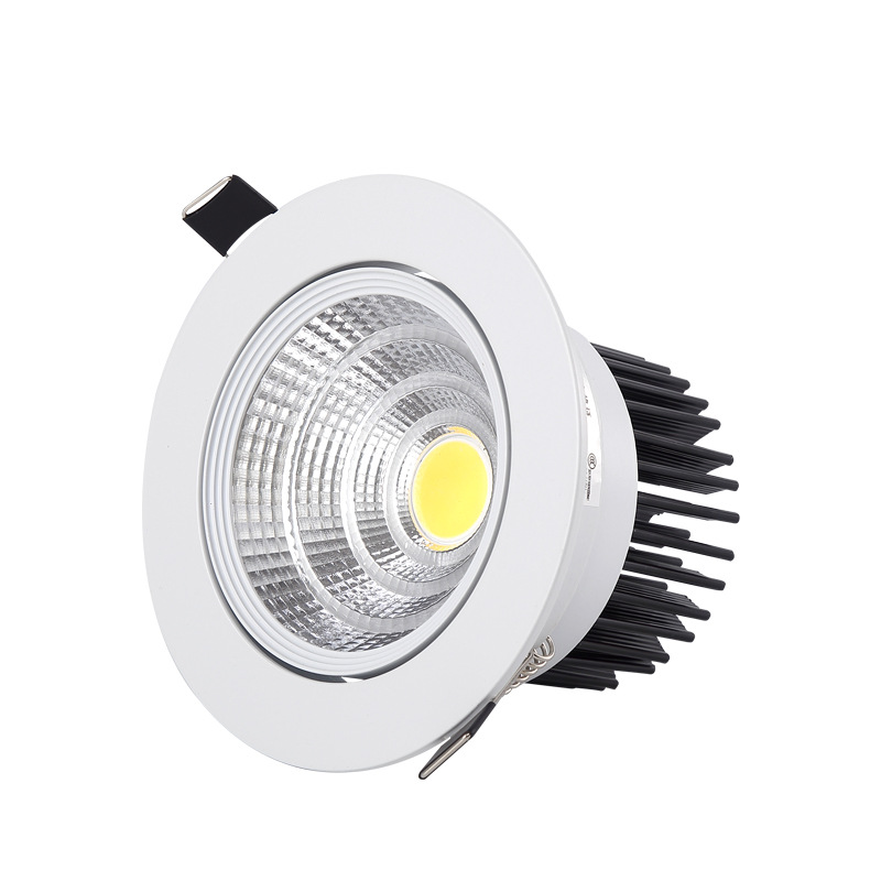 Neue heiße 3W 5W 10W 15W 20W 30W 40W 50W COB runde Decke Einbau Down light Winkel einstellbare LED-Scheinwerfer Anti-Blend-Scheinwerfer