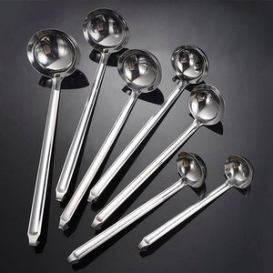 Long Handle Stainless Steel Kitchen <b>Spoon</b> Ounce <b>Measure</b> Cooking Sauce Ladle with Deep Oz Ladles Hook Metal Material - Product Image 5
