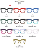 Monturas de Gafas Metálicas Cuadradas de Moda para Mujer, Estilo Oversize, con Lentes Anti-Luz Azul para Rostros Pequeños y Uso en Exteriores