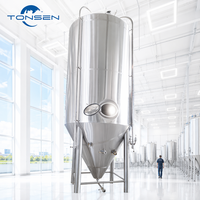 Fermenteur à double enveloppe Tonsen SUS304 1000L 10HL, cuve de fermentation conique pour la production de bière en microbrasserie