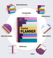 Planificateur de cours de professeur à couverture rigide A5 avec logo personnalisé, fournitures de bureau scolaire, agenda en papier, carnet de notes