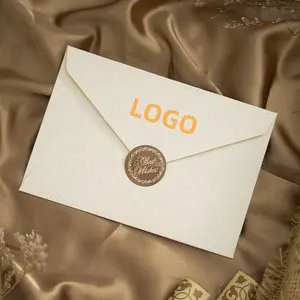 शादी के निमंत्रण के लिए लक्जरी अनुकूलित लोगो प्रिंटिंग पेपर लिफाफा कार्ड
