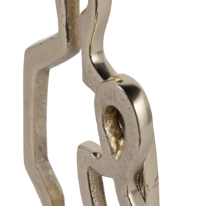 Scultura Astratta di Coppia in Metallo con Base in Marmo, Decorazione per Soggiorno e Ufficio - Product Image 6