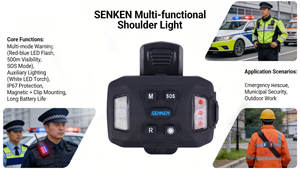 360 degrés Led Rechargeable magnétique avertissement clignotant rouge bleu sécurité routière Flash voiture signal lumineux de sécurité - Product Image 3