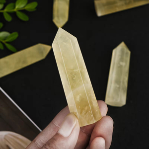 Obelisco de Citrino Natural al por Mayor, Espécimen Mineral Curativo con Técnica de Corte para Decoración - Crystal Hola - Product Image 3
