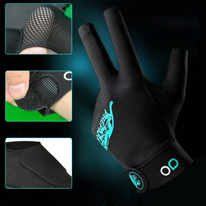 PREPARATE Second Skin - Guante de Billar de 3 Dedos para Mano Izquierda, Transpirable, para Snooker, Color Negro, Amarillo, Rojo y Azul - Product Image 2