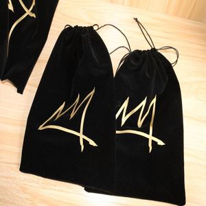Recyclable Custom Printed Logo Jewelry Drawstring Gift Pouch Velvet Bag for Hair Extensions Jewellery Pouch for Personal Care - Product Image 5