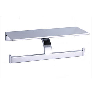 Portarrollos de papel higiénico montado en la pared ajustable de latón cromado negro moderno soporte de papel de seda de baño - Product Image 2