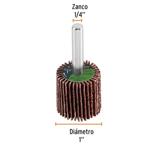 Truper 1 \ "ruota disco con aletta 60 grana 6 unità ossido di alluminio 100mm e carburo di silicio personalizzato OBM e supporto OEM - Product Image 2