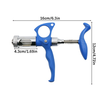 Injecteur de vaccin contre la variole aviaire 5 ml à prix d'usine, injecteur de vaccination continu avec doubles aiguilles, seringue vétérinaire réutilisable