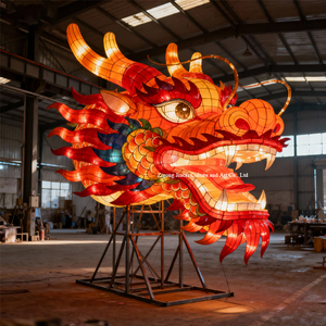 Đèn lồng rồng Trung Quốc bằng lụa cao cấp, tiết kiệm năng lượng, dùng trong nhà/ngoài trời, bán chạy, mới, dành cho Tết Nguyên đán và Giáng sinh - Product Image 2