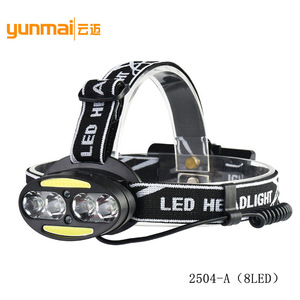 Linterna frontal LED de 8 LED recargable por USB T6 de alta potencia con sensor para uso en exteriores - Product Image 5