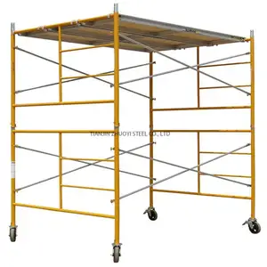 Portable Galvanized Folding Scaffold Mobile Frame Scaffolding System For Construction Steel Ladder Frame Scaffolding For Sale