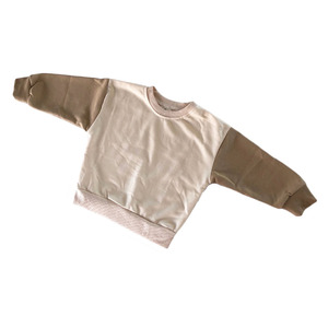 Sudadera de Manga Larga con Bloques de Color para Bebés, Estilo Simple, Cuello Redondo, para Niños Pequeños - Product Image 2