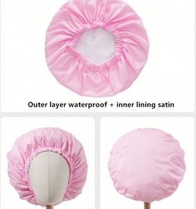 Gorro de Ducha Reutilizable, Impermeable, con Banda Elástica Lavable, para Cabello Largo y Trenzas, Regalo Promocional - Product Image 2
