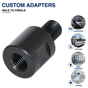 Adaptateur réducteur hexagonal mâle-femelle en aluminium anodisé noir, filetage NPT BSP métrique, <span class=keywords><strong>raccord</strong></span> de tuyauterie pour l'huile, le gaz, l'eau, l'industrie médicale - Product Image 1