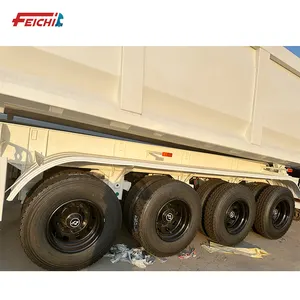 China Factory Heavy Load 4 Axles Cargo Trucks Tipper Semi Trailer Rear Dump Trailer For Sale