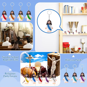 Mini Llaveros de PVC Ecológicos con Figuras de Jesús para Pascua, Figuras Pequeñas de Jesús que Te Aman, Juguetes a Granel - Product Image 4