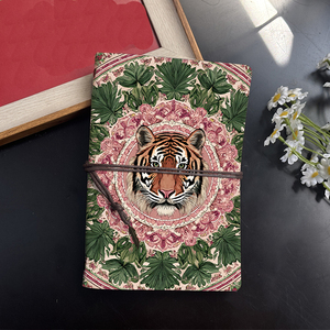 Vintage A6 Notebook fatto a mano cravatta 160 pagine regalo perfetto per le vendite Marketing conferenze ospiti con fiori di <span class=keywords><strong>tigre</strong></span> Lea - Product Image 2