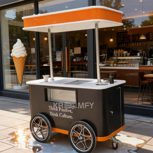 OEM Stainless Steel Fiberglass Electric 3-<b>Wheel</b> Cargo Coffee Bike Food Cart - Product Image 3