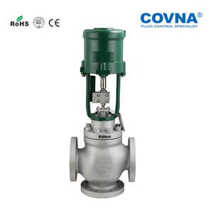 Válvula de Control Eléctrica de Tres Vías de Alta Temperatura Kovina, Salida Electrónica de 4-20 mA, Válvula de Control de Derivación y Fusión de Medios Acuáticos - Product Image 2